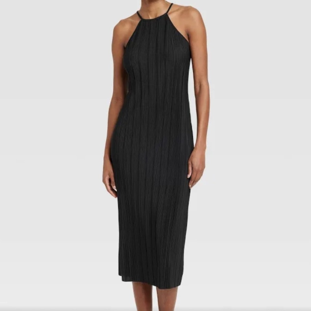 A New Day: Black Midi Dress